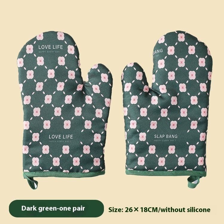image-Thickened Microwave Oven Heat Insulation Oven Special Anti-hot Gloves High Temperature Resistance