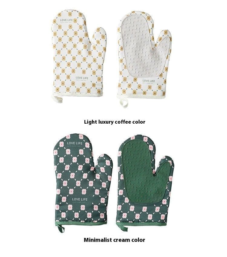 image-Thickened Microwave Oven Heat Insulation Oven Special Anti-hot Gloves High Temperature Resistance