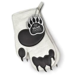 image-Baking Gloves Microwave Gloves Heat Insulation Gloves Cotton Silicone Insulated Mittens Microwave Oven Silicone Gloves