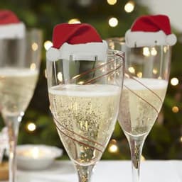 image-10PcsLot Paper Red Christmas Hat Wine Champagne Tipple Cup Card Christmas Party Table Decor DIY Decorations For Home