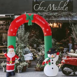 image-Giant Arch Santa Claus Snowman Inflatable Garden Yard Archway Christmas Ornaments Xmas New Year Festival Party Props Decor