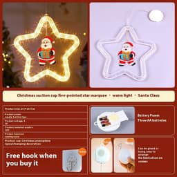 image-Christmas Pendant Decoration Christmas Atmosphere Led Lights Led Christmas Star Light Decoration For Window Door For Holiday