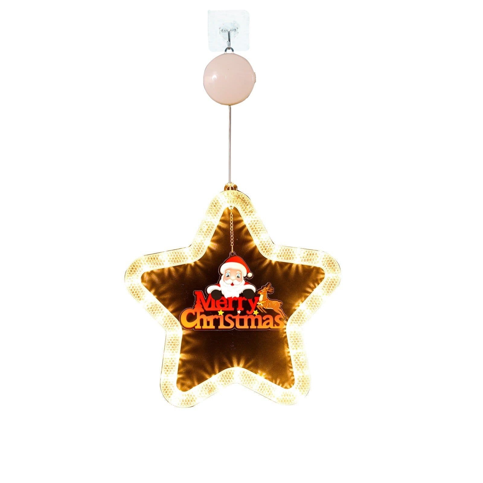 image-Christmas Pendant Decoration Christmas Atmosphere Led Lights Led Christmas Star Light Decoration For Window Door For Holiday