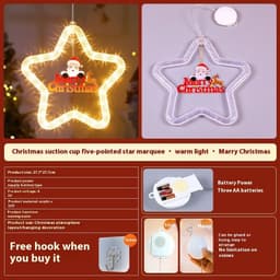 image-Christmas Pendant Decoration Christmas Atmosphere Led Lights Led Christmas Star Light Decoration For Window Door For Holiday