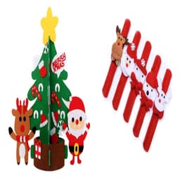 image-DIY Felt Christmas Tree New Year Toddler Kids Handmade Gift Toys Door Wall Hanging Ornaments Holiday Party Home Decor Set