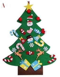 image-DIY Felt Christmas Tree New Year Toddler Kids Handmade Gift Toys Door Wall Hanging Ornaments Holiday Party Home Decor Set