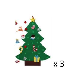 image-DIY Felt Christmas Tree New Year Toddler Kids Handmade Gift Toys Door Wall Hanging Ornaments Holiday Party Home Decor Set