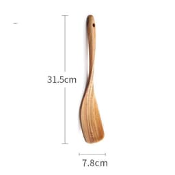 image-Acacia Wood Non-stick Frying Pan With Wooden Spatula