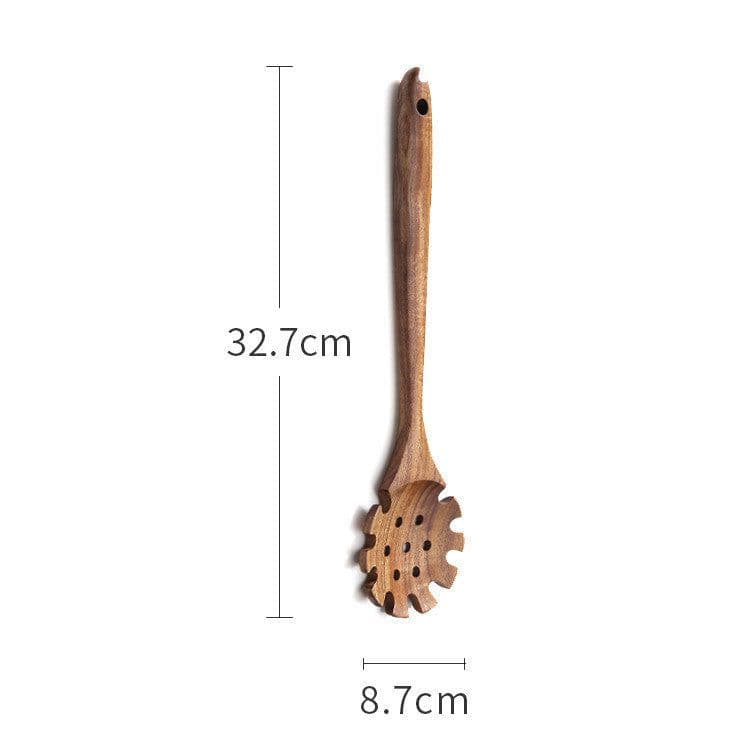 image-Acacia Wood Non-stick Frying Pan With Wooden Spatula