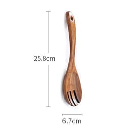 image-Acacia Wood Non-stick Frying Pan With Wooden Spatula