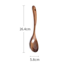 image-Acacia Wood Non-stick Frying Pan With Wooden Spatula