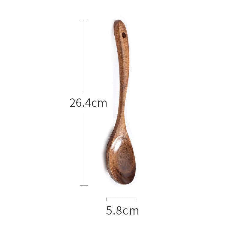 image-Acacia Wood Non-stick Frying Pan With Wooden Spatula