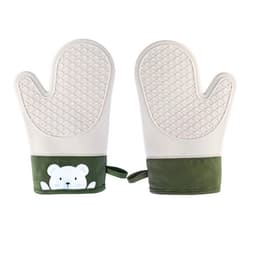 image-New Silicone And Cotton Gloves Twill Double-layer Microwave Oven Oven Gloves Kitchen Baking Heat Insulation Gloves Oven Mitts