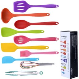 image-10-piece Silicone Kitchenware Non-stick Cooking Spatula Set