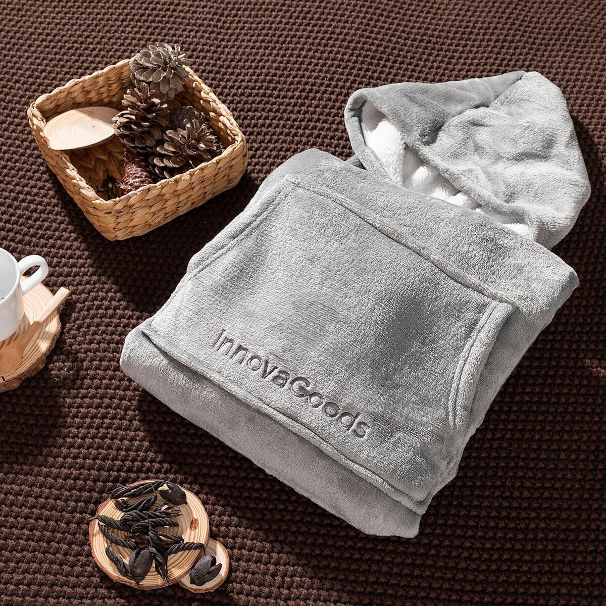 image-Oversized Sweatshirt Blanket with Fleece Lining Swug InnovaGoods
