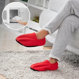 image-Microwavable Heated Slippers InnovaGoods Red