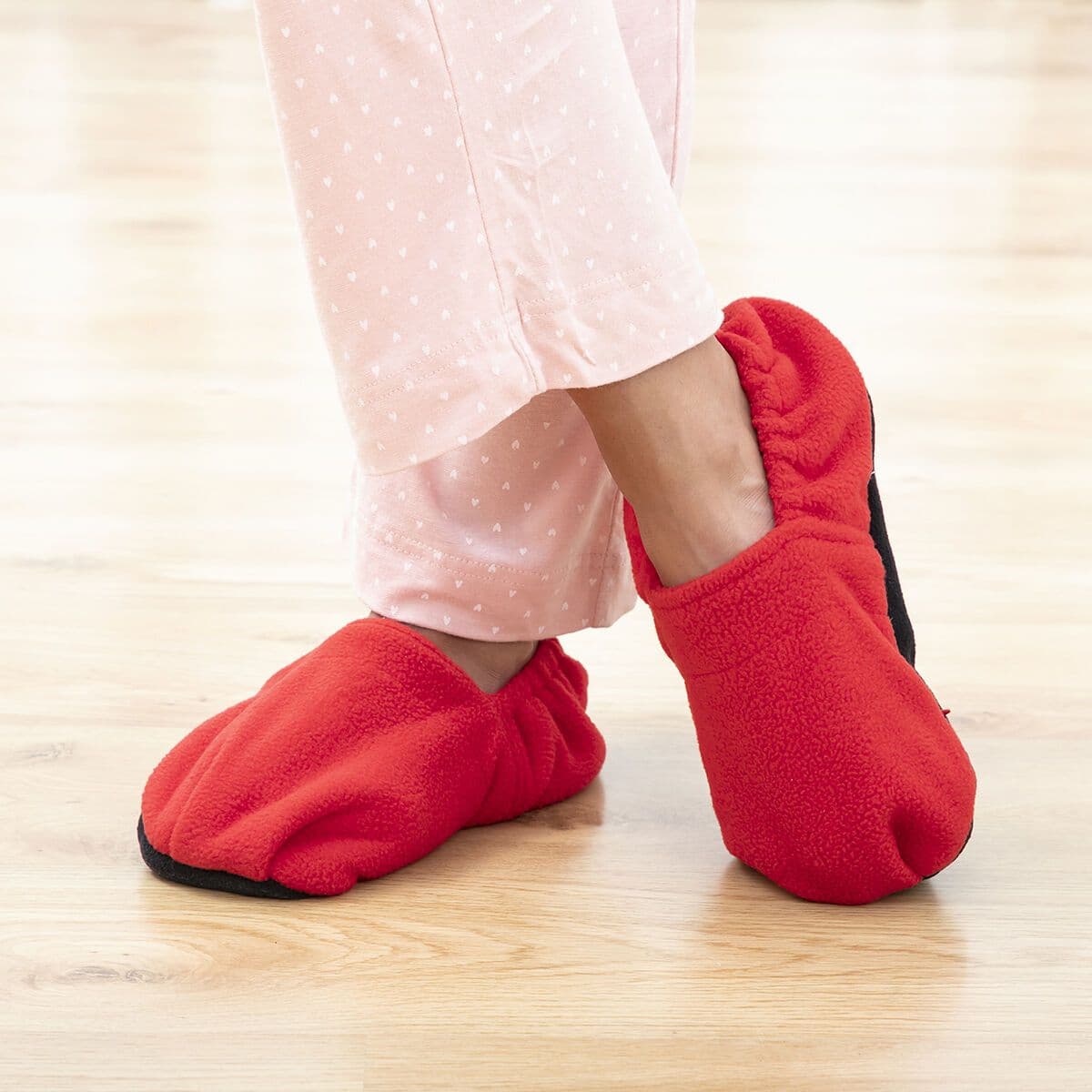 image-Microwavable Heated Slippers InnovaGoods Red