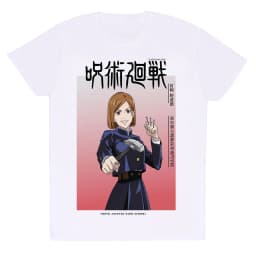 image-Short Sleeve T-Shirt Jujutsu Kaisen Nobara Ombre White Unisex