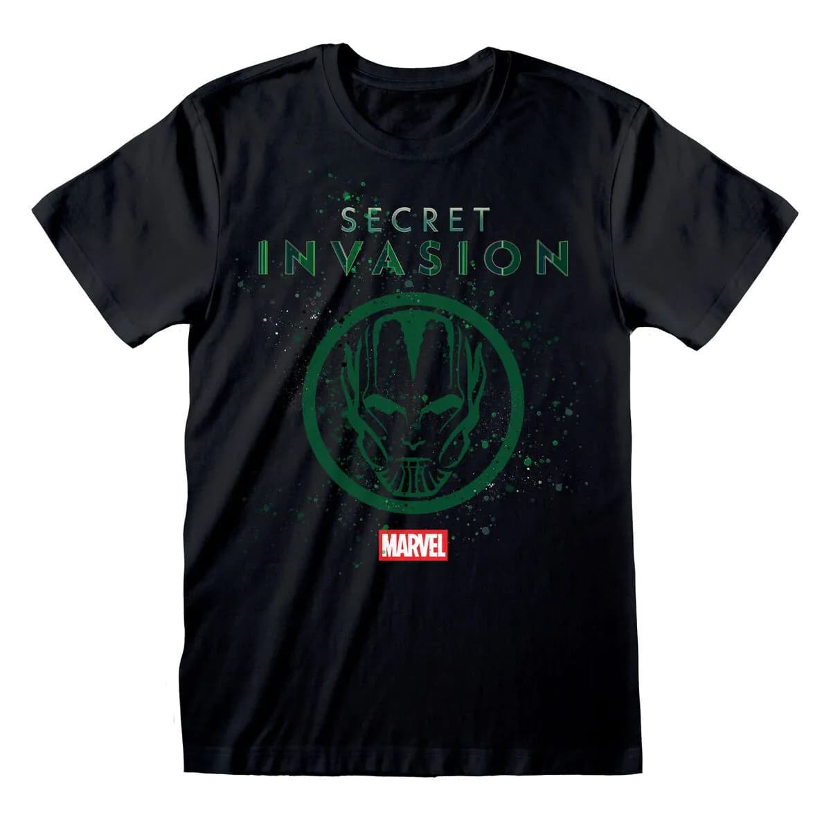 image-Short Sleeve T-Shirt Marvel Logo Icon Black Unisex