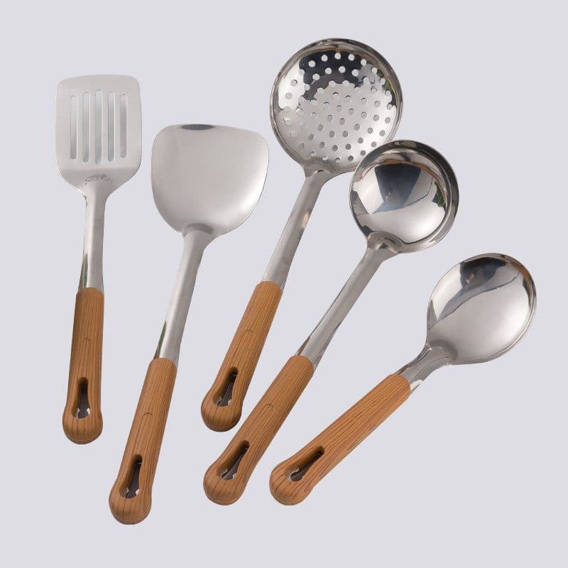 image-Stainless Steel Spatula And Soup Spoon Kitchen Utensils
