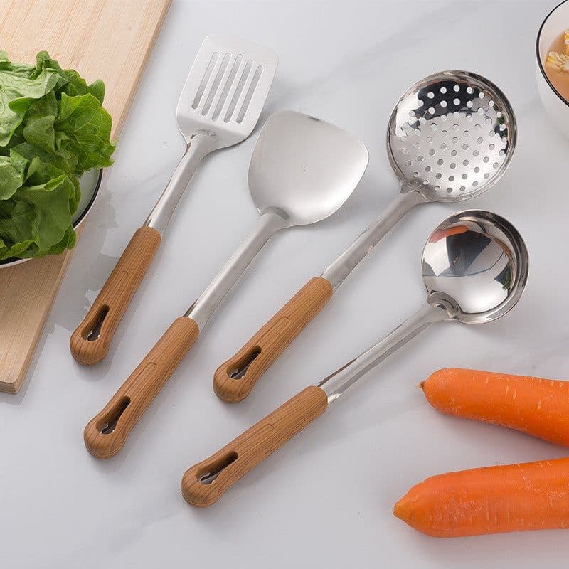image-Stainless Steel Spatula And Soup Spoon Kitchen Utensils