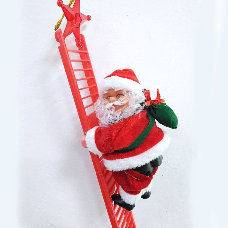 image-Santa Claus Climbing Ladder Electric Santa Claus Climbing Ladder