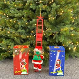 image-Santa Claus Climbing Ladder Electric Santa Claus Climbing Ladder