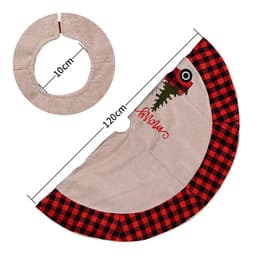 image-Linen Tree Skirt Car Christmas Tree 120CM Christmas Decoration Tree
