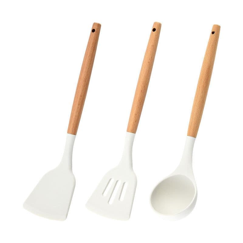 image-Silicone Kitchen Spatula Spoon Cooking Cookware Set