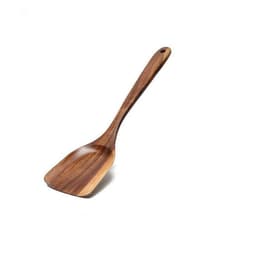 image-Acacia Wooden Spatula For Non-Stick Cookware Long Handle Wooden Spatula Wooden Spoon Wooden Soup Spoon Set