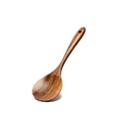 image-Acacia Wooden Spatula For Non-Stick Cookware Long Handle Wooden Spatula Wooden Spoon Wooden Soup Spoon Set