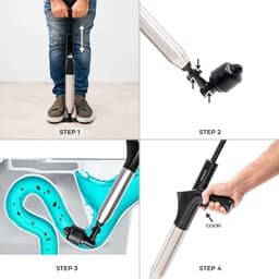image-High-Pressure Compressed Air Plunger with Accessories and 5-in-1 Pressure Gauge Jetpro InnovaGoods