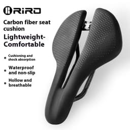 image-Ultra-light Carbon Fiber Mountain Bike Cushion Saddle Hollow Racing Breathable