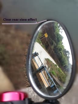 image-Bicycle Glass Rearview Mirror 360 Degree Rotating Reflector Safety Cycling Fixture