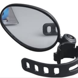 image-Bicycle Glass Rearview Mirror 360 Degree Rotating Reflector Safety Cycling Fixture