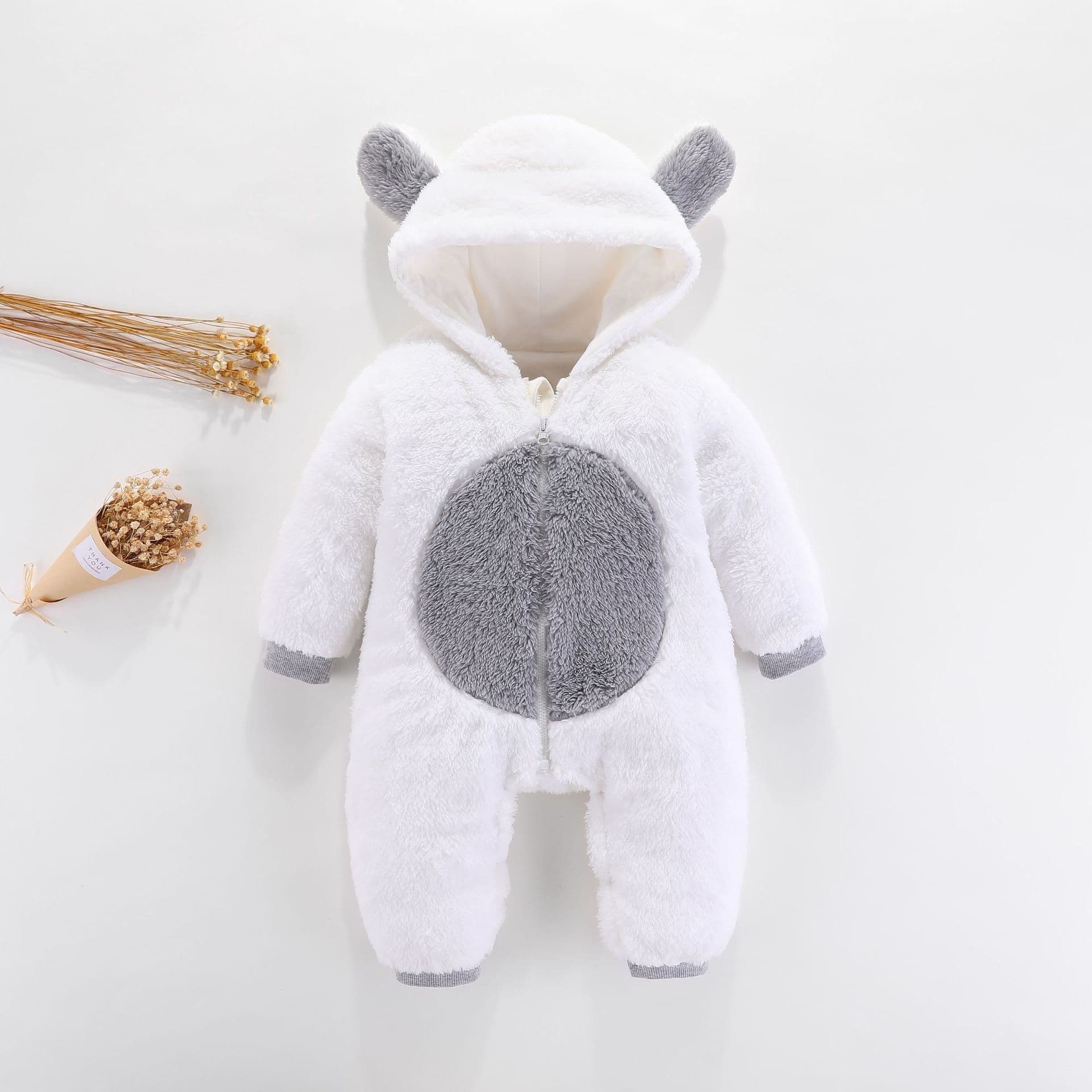 image-Baby jumpsuit Shu cotton velvet crawling clothes