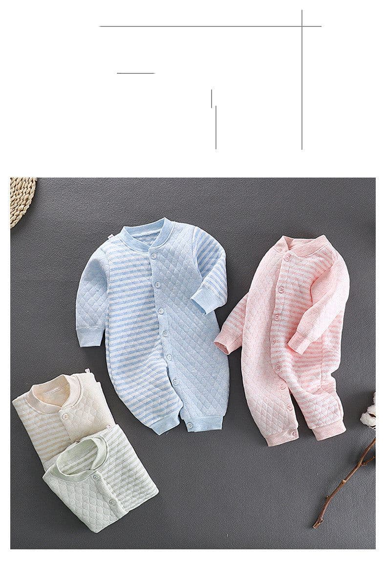 image-Cotton Jumpsuit Baby Winter And Spring Jumpsuit Cotton Warm Romper Romper