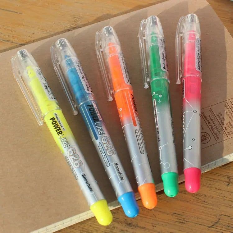 image-626 new office multicolor power line free ink Head Pen Note Pen high-lighter pen