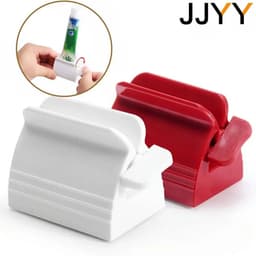 image-JJYY Portable Rolling Tube Toothpaste Squeezer Toothpaste Seat Holder Stand Rotate Toothpaste Dispensers