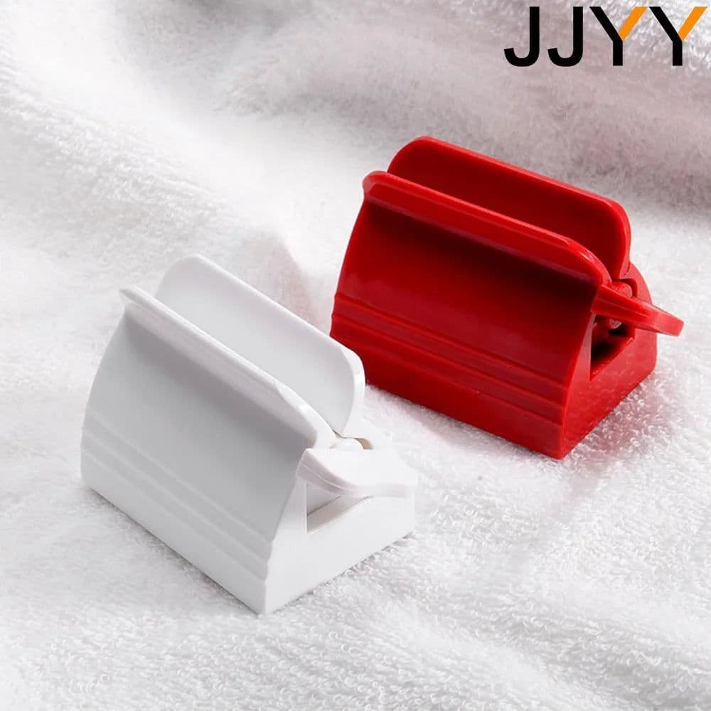 image-JJYY Portable Rolling Tube Toothpaste Squeezer Toothpaste Seat Holder Stand Rotate Toothpaste Dispensers