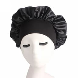 image-Newly Satin Night Hair Cap Women's Solid Sleeping Hat Sleep Care Bonnet Nightcap For Women Unisex Cap Cheveux Nuit
