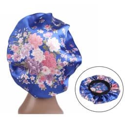image-Newly Satin Night Hair Cap Women's Solid Sleeping Hat Sleep Care Bonnet Nightcap For Women Unisex Cap Cheveux Nuit