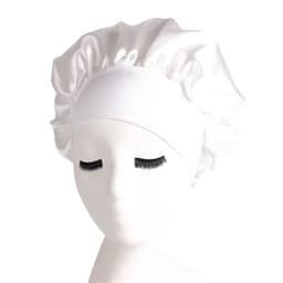 image-Newly Satin Night Hair Cap Women's Solid Sleeping Hat Sleep Care Bonnet Nightcap For Women Unisex Cap Cheveux Nuit