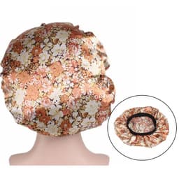 image-Newly Satin Night Hair Cap Women's Solid Sleeping Hat Sleep Care Bonnet Nightcap For Women Unisex Cap Cheveux Nuit
