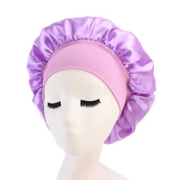 image-Newly Satin Night Hair Cap Women's Solid Sleeping Hat Sleep Care Bonnet Nightcap For Women Unisex Cap Cheveux Nuit