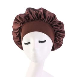 image-Newly Satin Night Hair Cap Women's Solid Sleeping Hat Sleep Care Bonnet Nightcap For Women Unisex Cap Cheveux Nuit