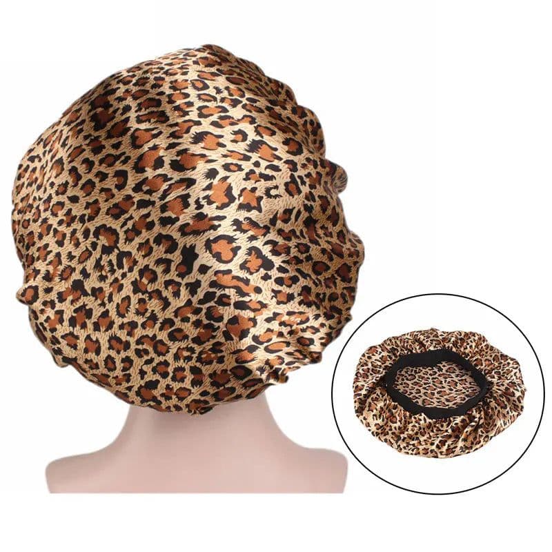 image-Newly Satin Night Hair Cap Women's Solid Sleeping Hat Sleep Care Bonnet Nightcap For Women Unisex Cap Cheveux Nuit