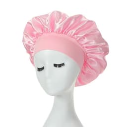 image-Newly Satin Night Hair Cap Women's Solid Sleeping Hat Sleep Care Bonnet Nightcap For Women Unisex Cap Cheveux Nuit
