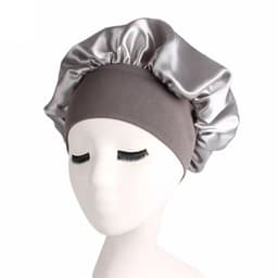 image-Newly Satin Night Hair Cap Women's Solid Sleeping Hat Sleep Care Bonnet Nightcap For Women Unisex Cap Cheveux Nuit