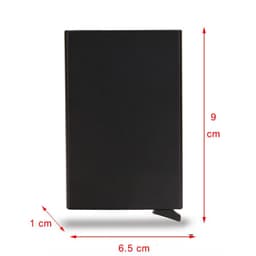 image-New Rfid Smart Wallet Card Holder Metal Thin Slim Men Women Wallets Pop Up Minimalist Wallet Small Black Purse Metal Vallet